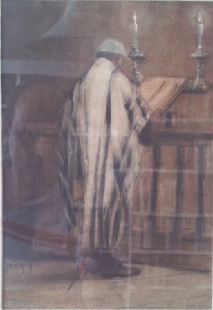Utrecht synagoge interieur, schilder Grolman.
