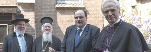Rabbijn Evers, Patriarch van Constantinopel, Ruben Vis, Oud-Katholieke aartsbisschop van Utrecht Vercammen.